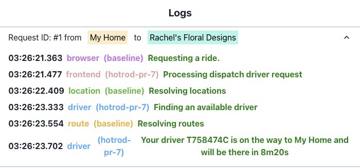A passing preview with frontend and driver in the PR sandbox and location and route in the baseline