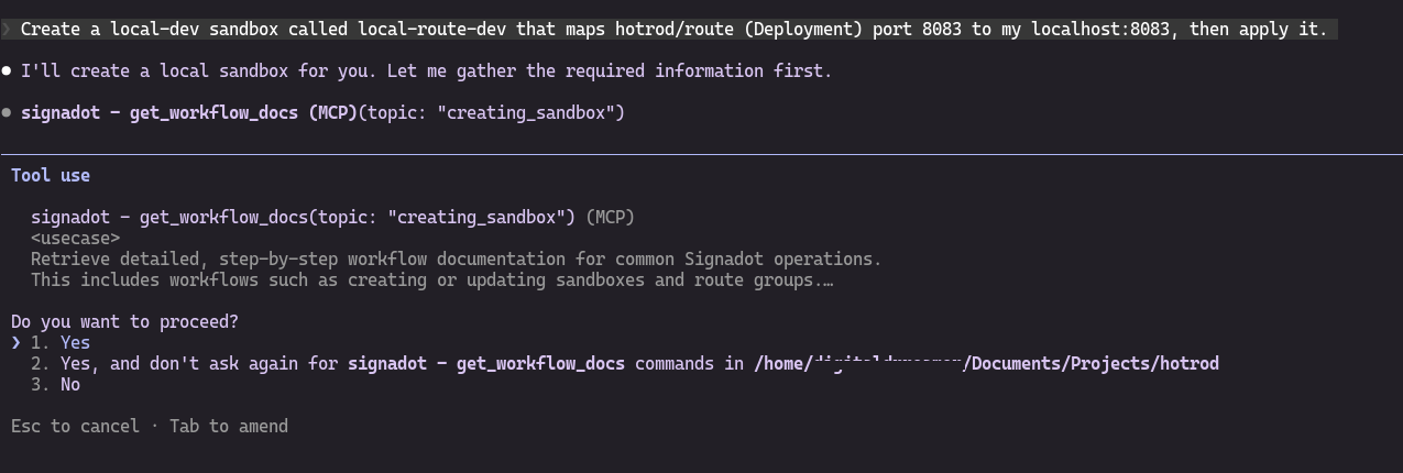 Reading sandbox workflow docs