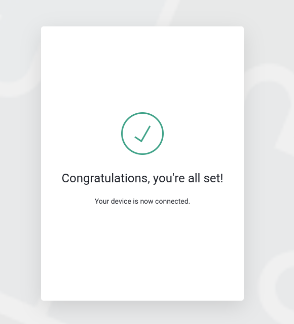 Authentication success in browser