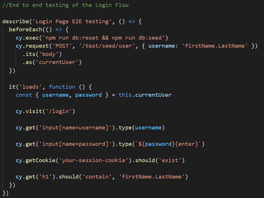 End-to-end testing with Cypress