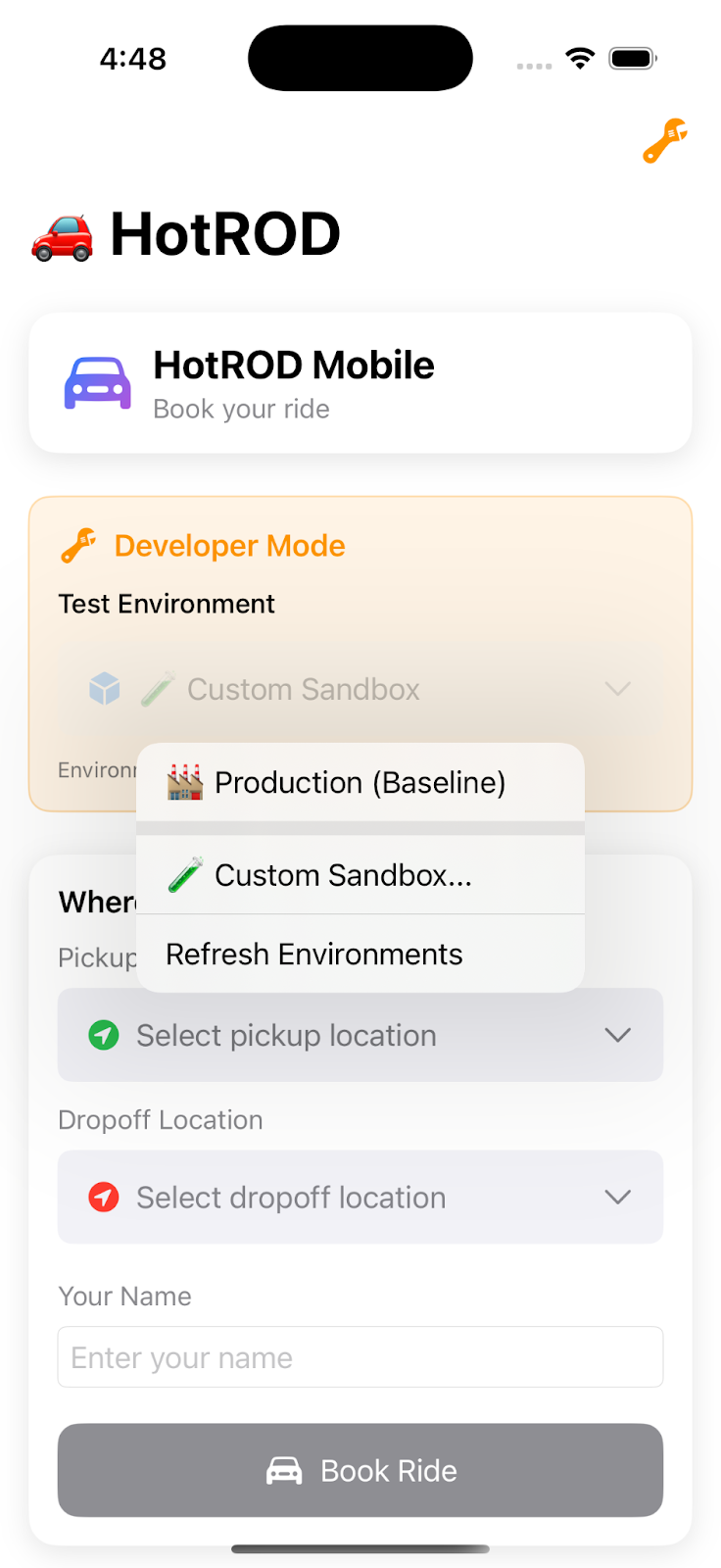 HotROD iOS app